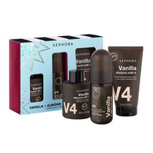 VANILLA + ALMOND BATH & BODY SET (SET DE BA&Ntilde;O Y CUERPO)